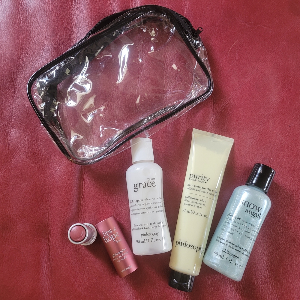 Philosophy Skincare and Lip Set with Clear Bag